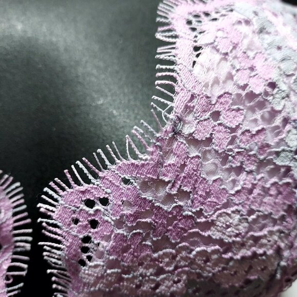 Victoria's Secret Dream Angel Lace Bra Bralette Pink Gray Lavender, Size 36C - Picture 5 of 13